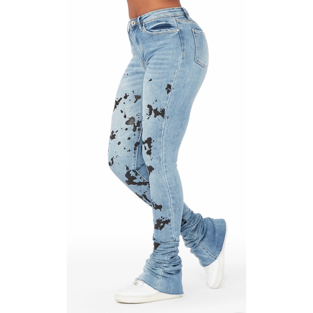 Promise Light Wash Super Stacked Jean - Picture 3 of 7